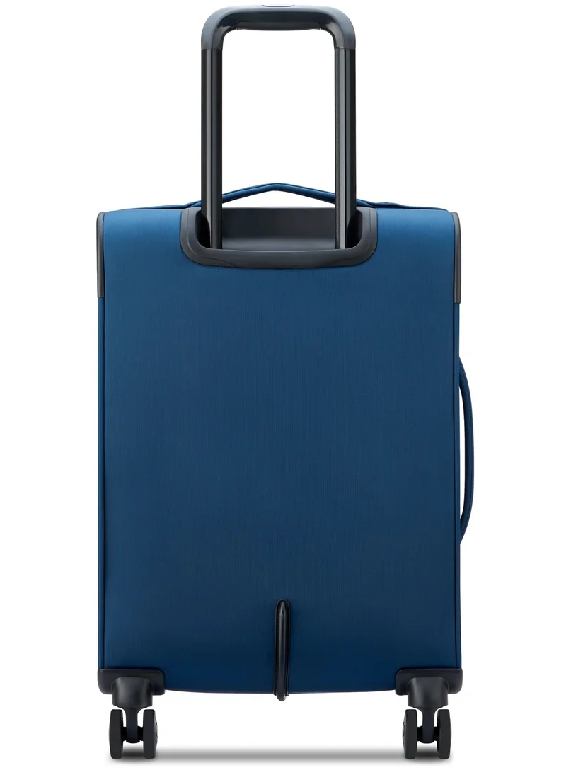 United Colors Of Benetton  Color Block 55 Cm 4 Double Wheeled Softside Expandable Cabin Luggage Trolley Case - Navy  | Best Price UAE